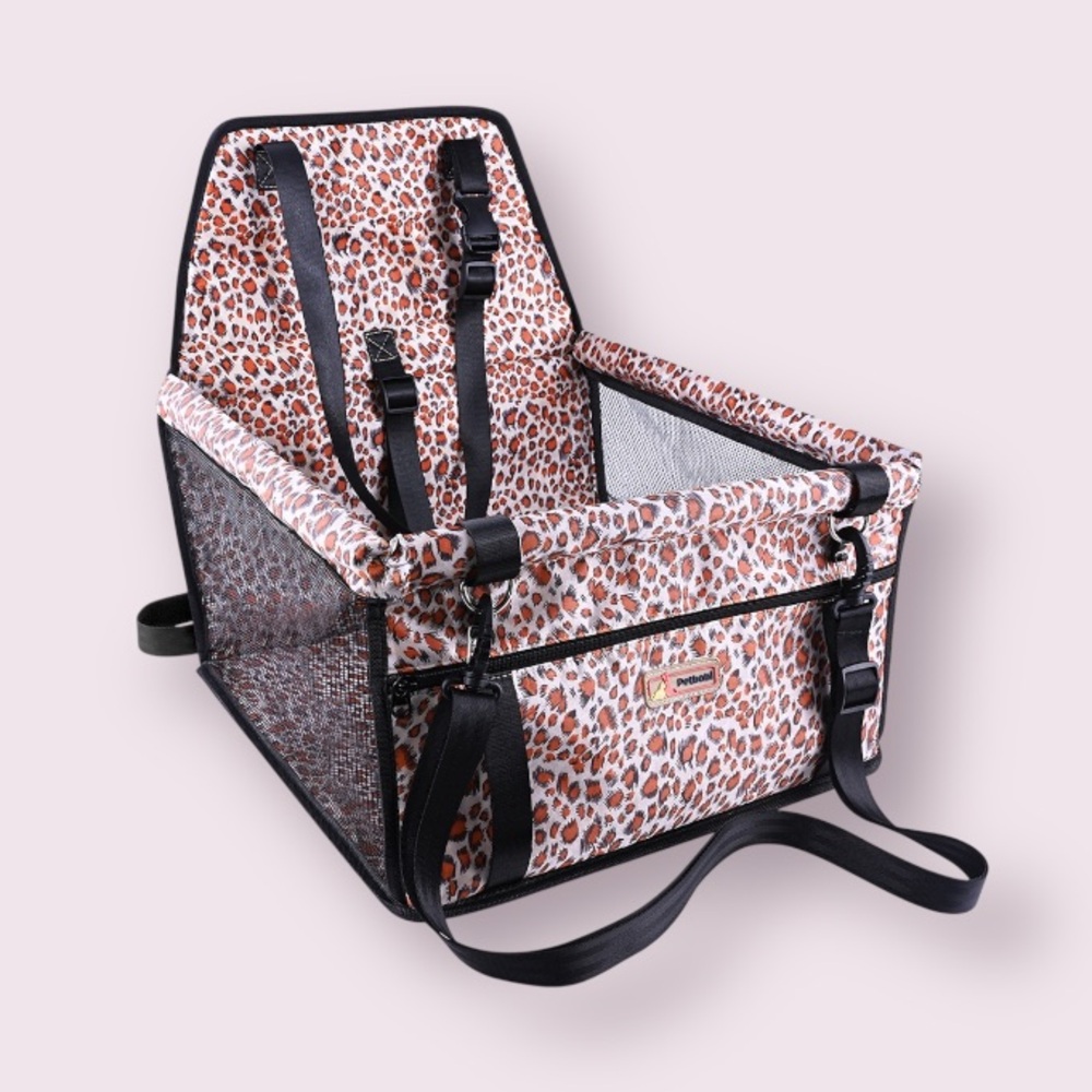Petbobi Pet Car Booster Seat - Leopard Print